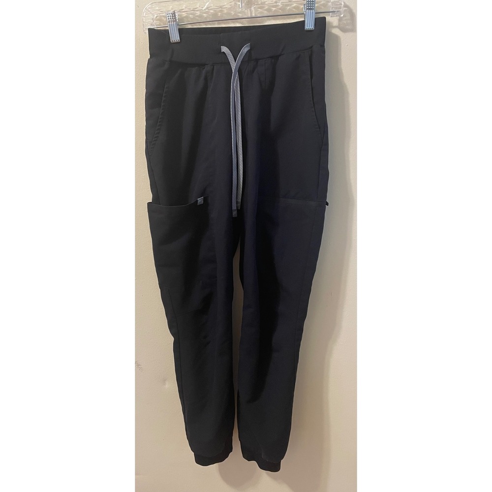 Fabletics Women Black Jogger Scrub Pants Elastic Waist Cargo Pockets Small